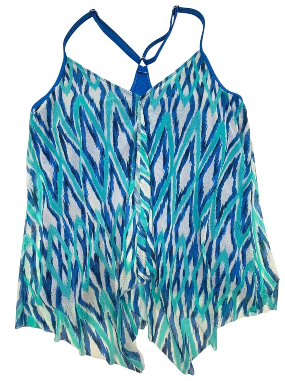 Beach House Blue & White Layered Tankini